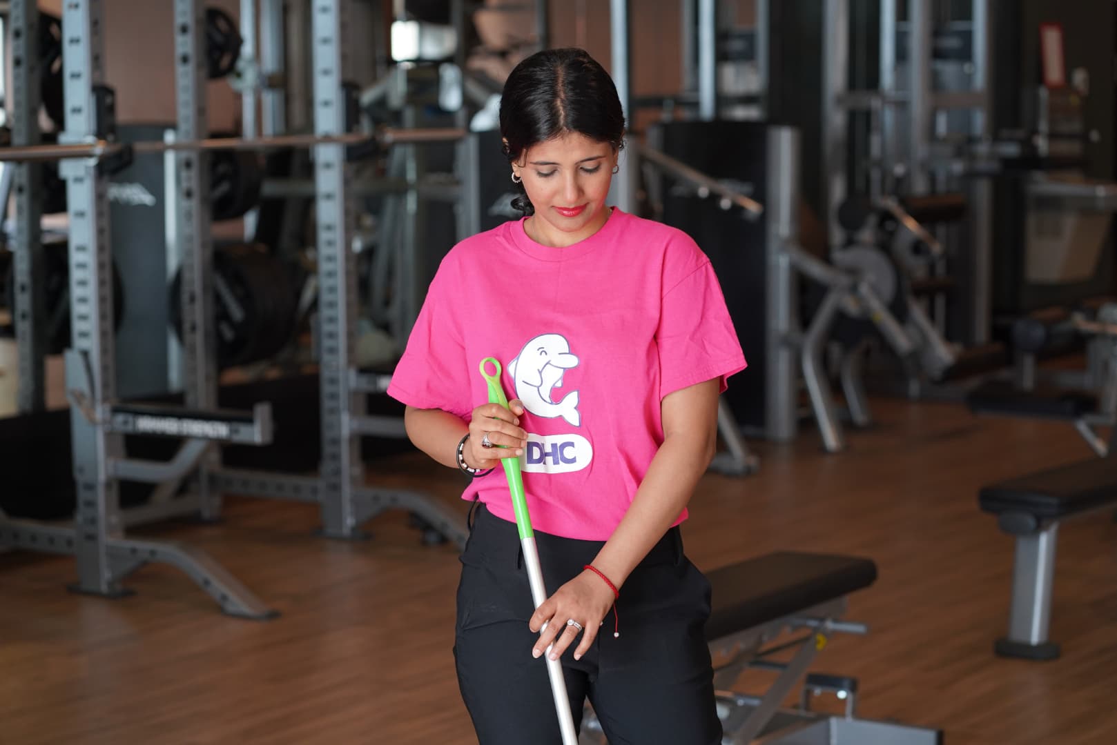 our pro staff cleaning the gym